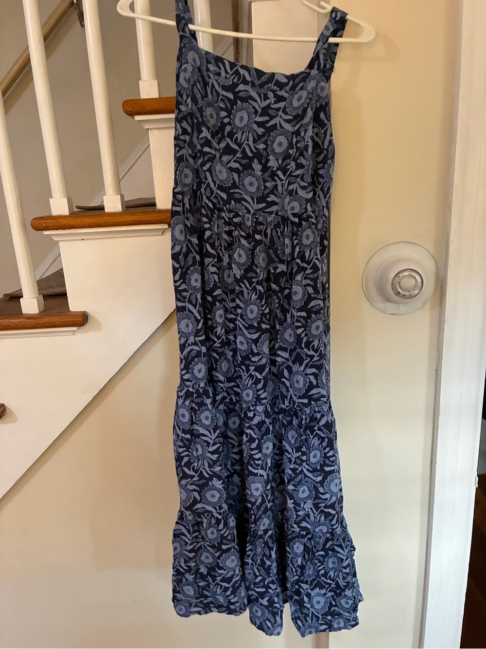 Women’s Blue Floral Tiered dress